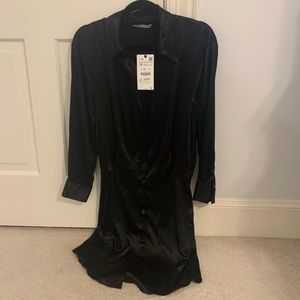 Zara Long Sleeve Black Dress